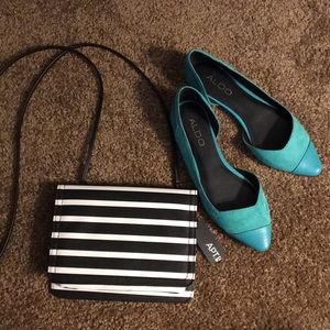 NWT striped crossbody bag